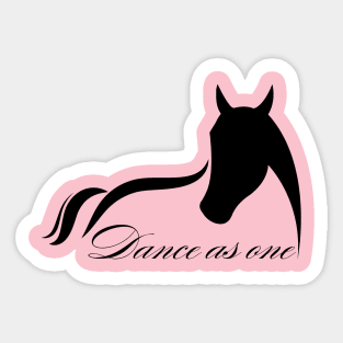 Dressage Dance as One Sticker